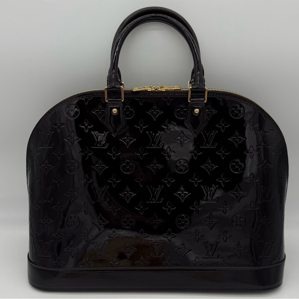 ❌SOLD❌Authentic NEW Louis Vuitton Dark purple Vernis Alma GM - Picture 6 of 17